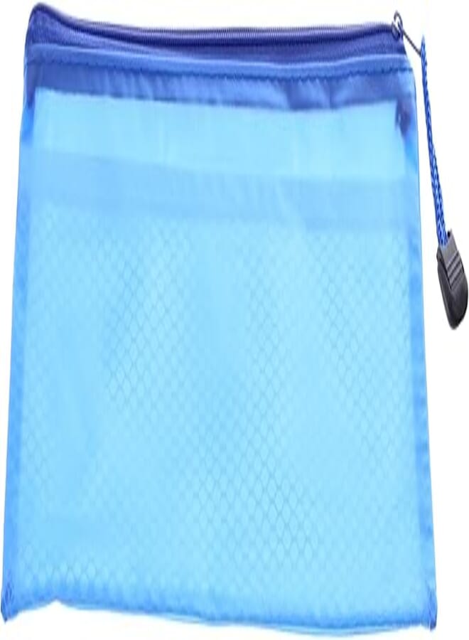 Micro A6 File with Zipper- Blue